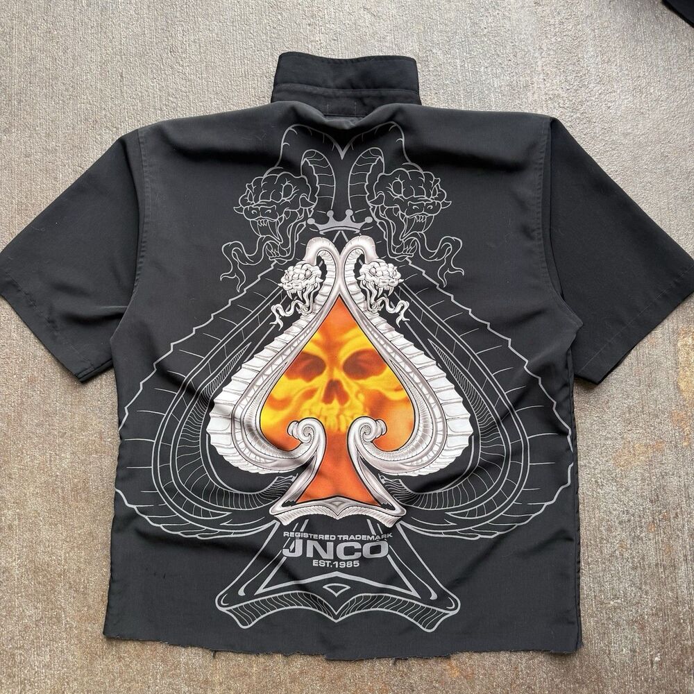 90s Jnco Button Up Tribal Vintage Shirt Size XL Cropped